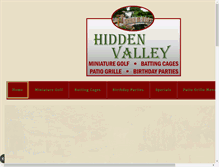 Tablet Screenshot of hiddenvalleyminigolf.com